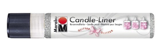 Candle - Liner, 25 ml von Marabu 582 glitter-silber