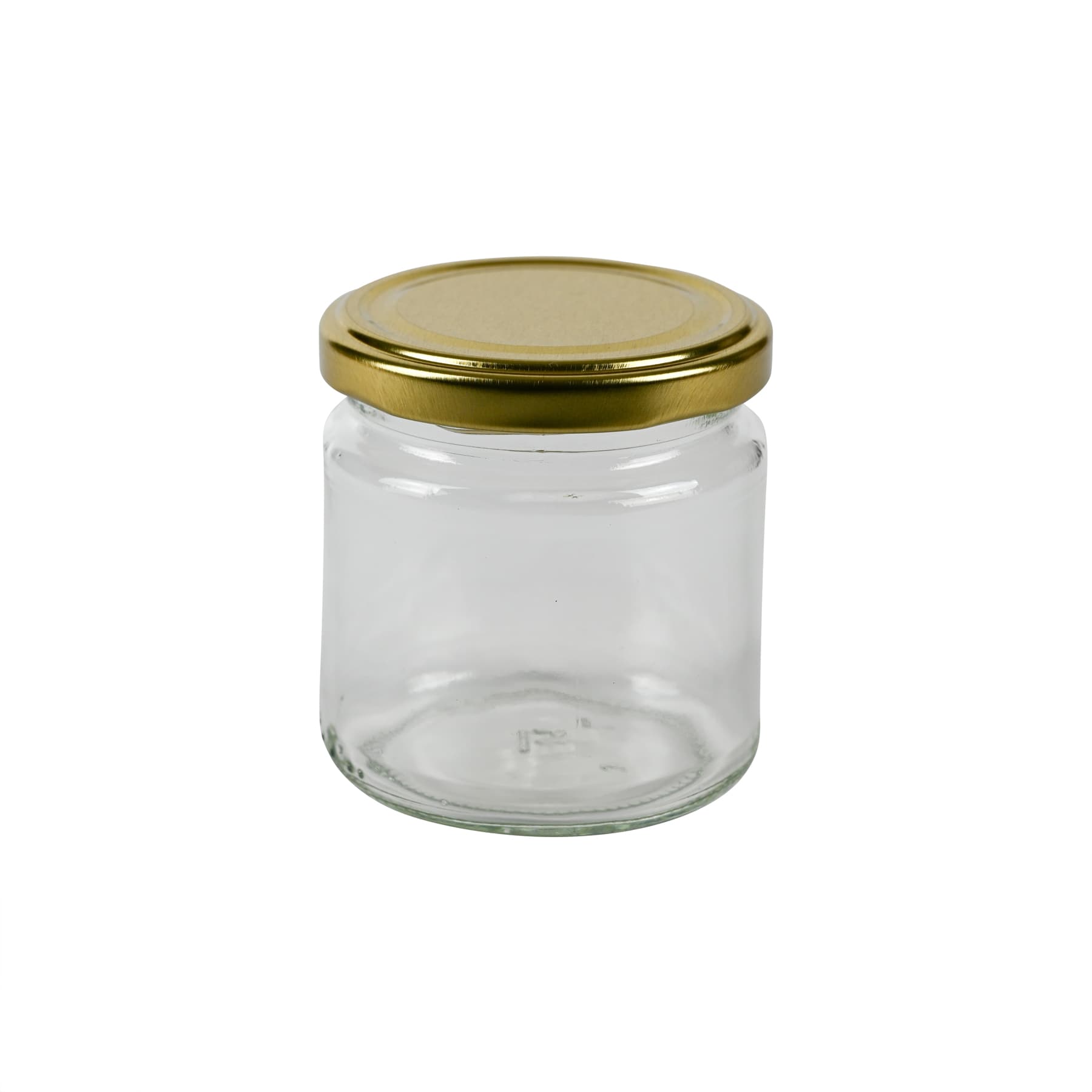Rundglas 250 g Weck859  (212 ml), mit T0 Deckel gold 66mm lose nur Selbstabholung