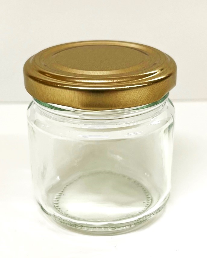 Rundglas 125g (106 ml), mit T0 Deckel gold 53mm, 6800 1 Palette frei Haus